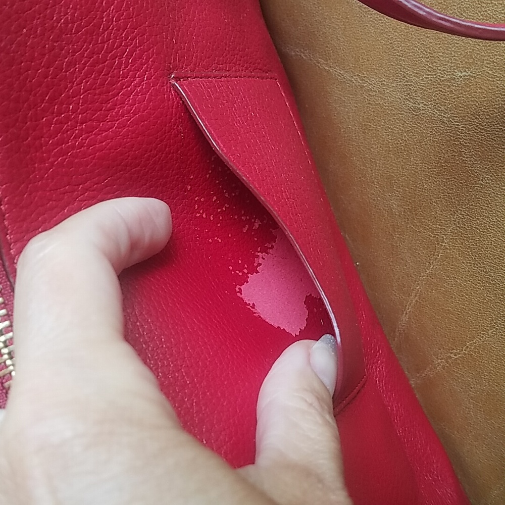 Coach Lyla Red Pebbled Leather Crossbody Bag - Picture 13 of 13